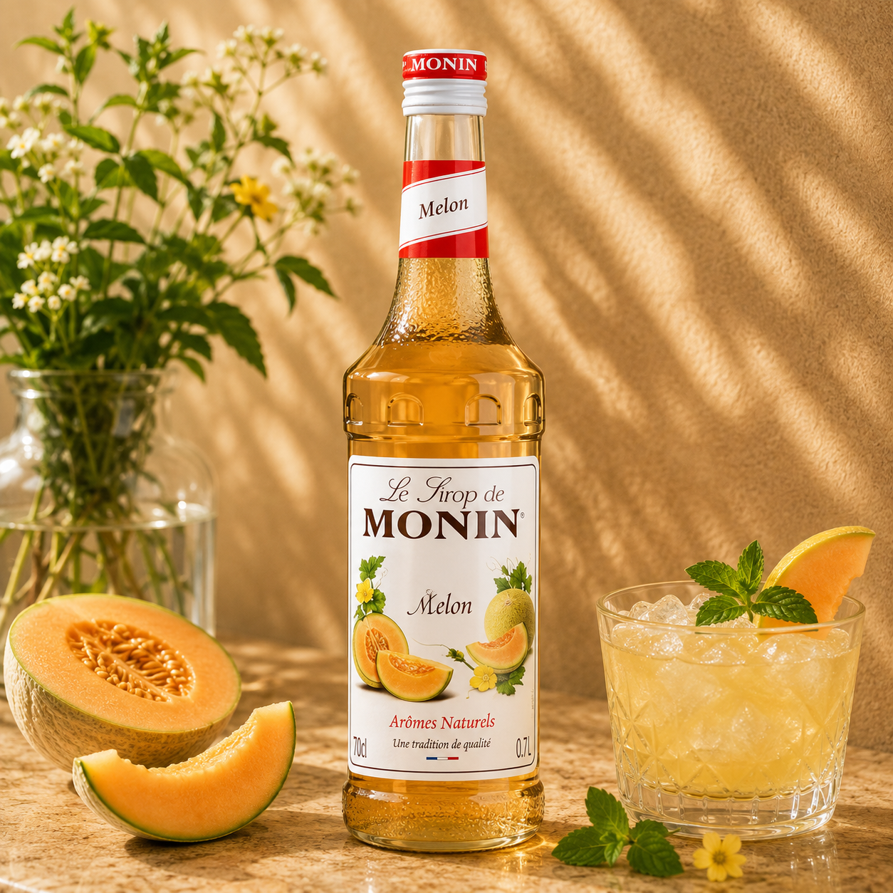 Sirop Premium Monin Pepene Galben, 700 ml