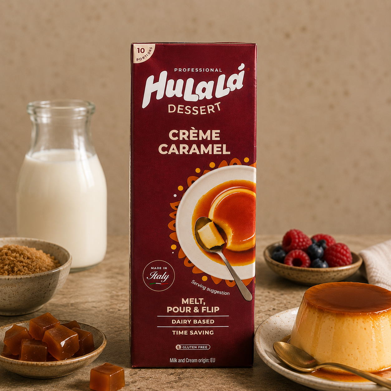 Hulala Professional Cremă Caramel, 1 L – Bază pentru Cremă de Zahăr Ars
