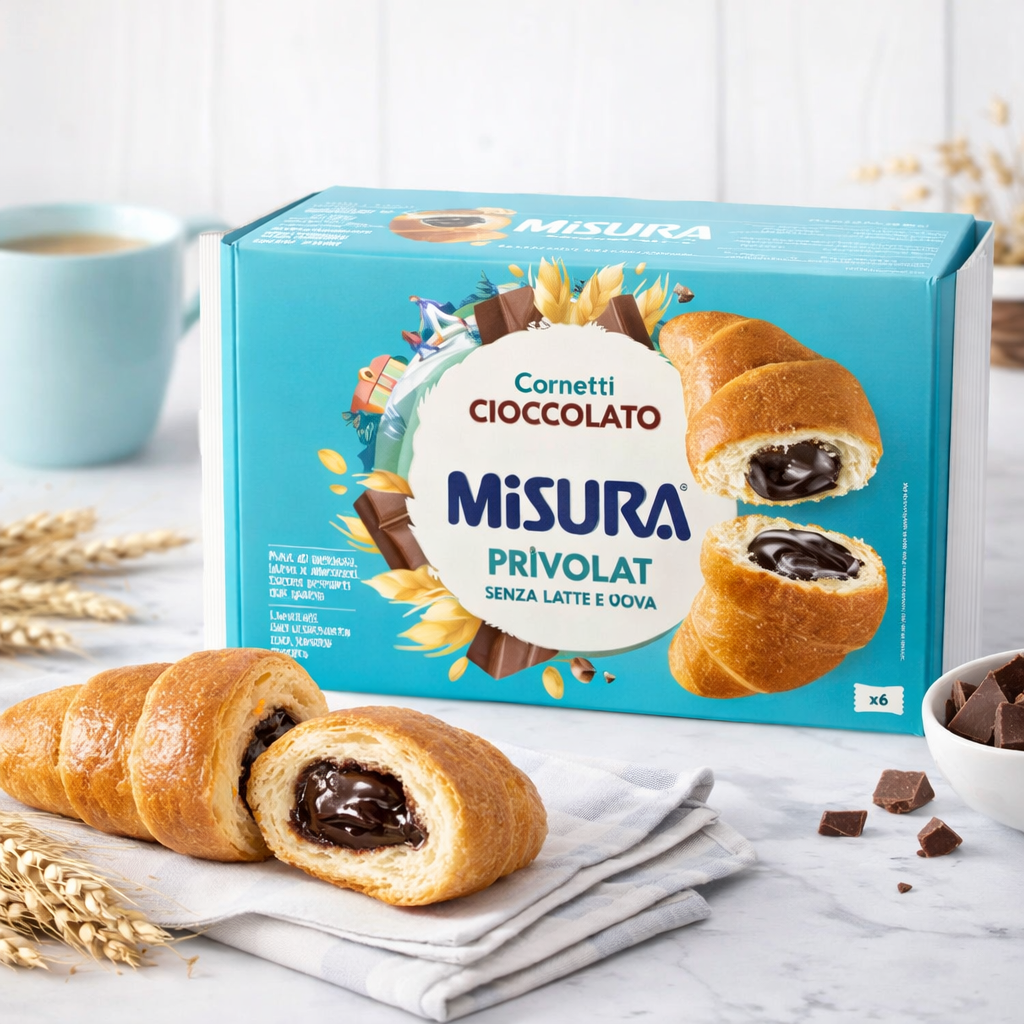 Croissant cu Umplutură de Ciocolată Misura – Fără Lapte și Ouă, 6 buc.