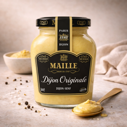 Muștar Dijon Original Maille 210g – Ideal pentru Sosuri, Carne și Dressinguri