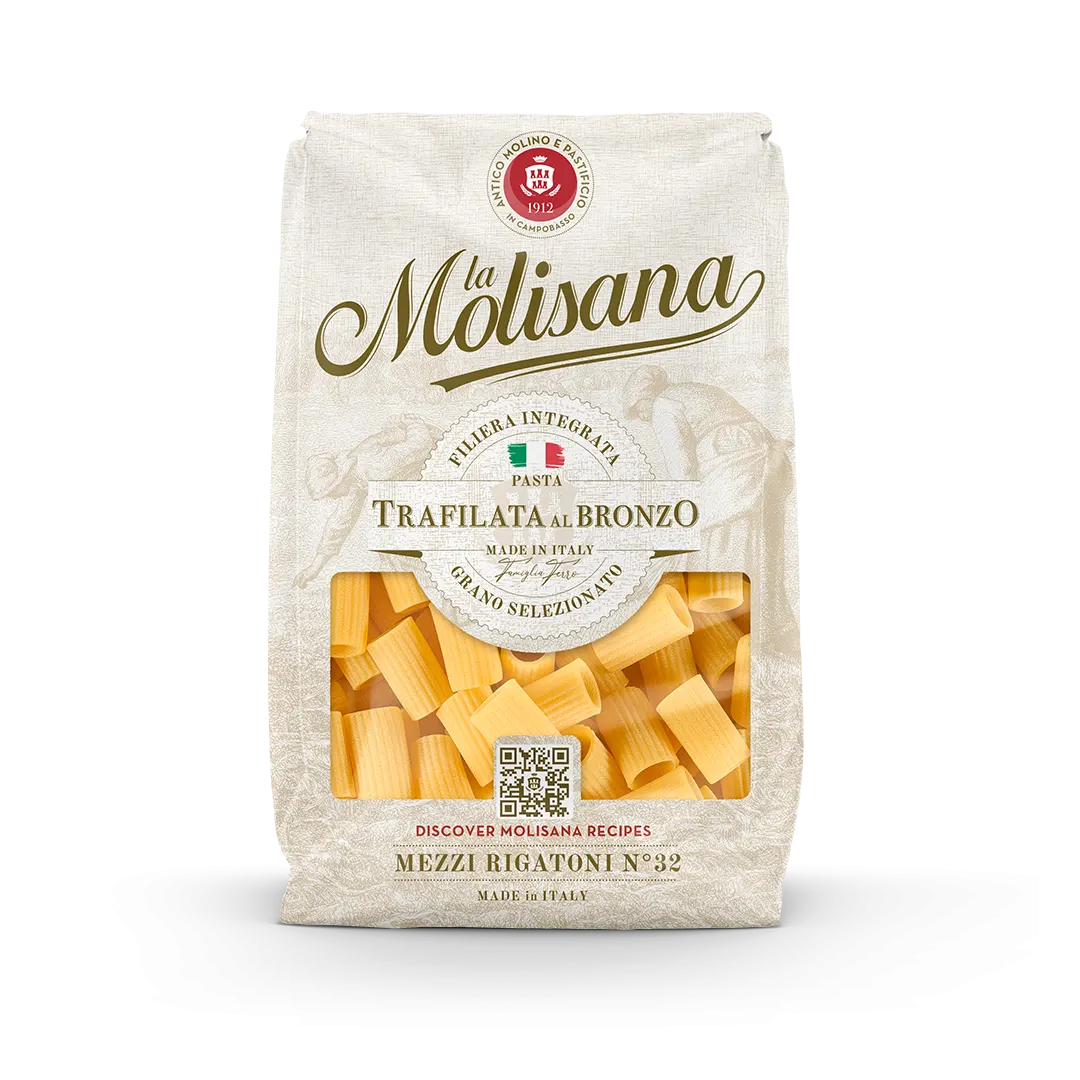 Mezzi Rigatoni La Molisana Nr.32 500g – Paste pentru Sosuri și Preparatele la Cuptor