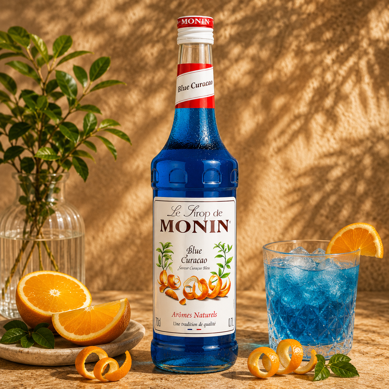 Sirop Premium Monin Blue Curaçao, 700 ml