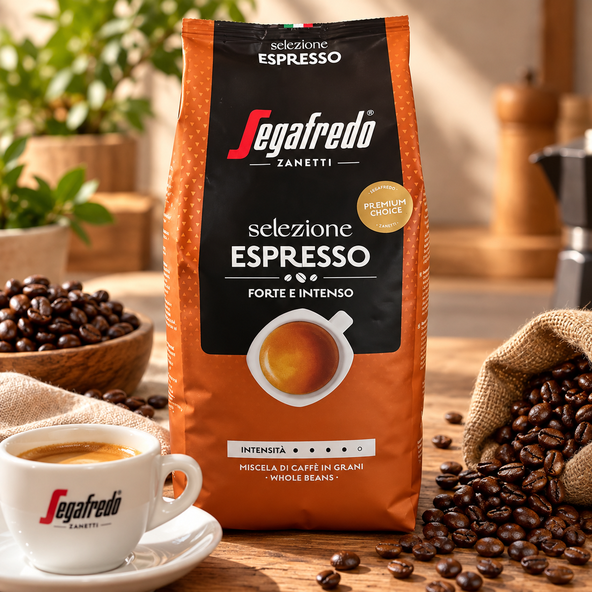 Segafredo Zanetti Selezione Espresso 1 kg – Cafea Boabe pentru Espresso, Forte și Intens, Premium Choice