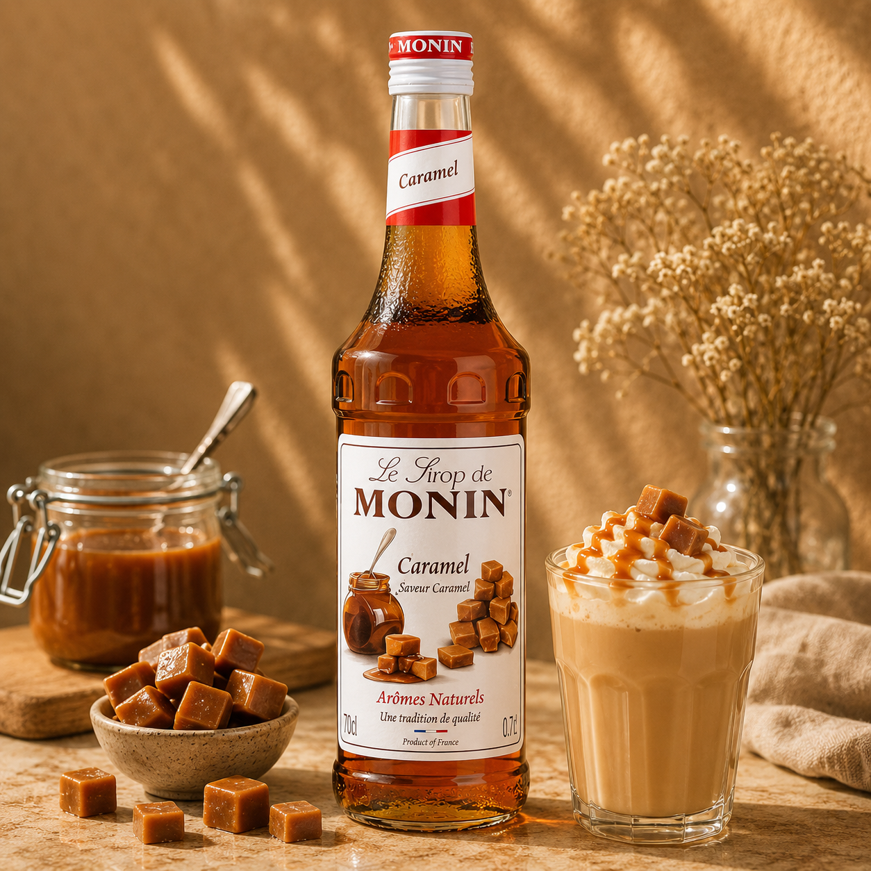 Sirop Premium Monin Caramel, 700 ml
