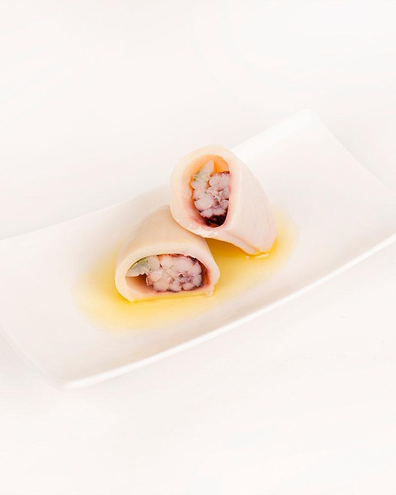 Calamari Umpluți în Ulei de Măsline 6/8 bucăți | La brújula.