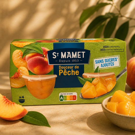 Compot de Piersici Fără Zahăr Adăugat St Mamet – 4x113g