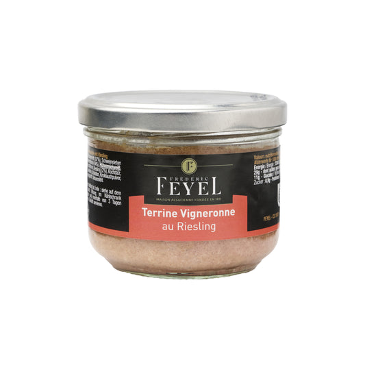 Pate de porc cu Riesling 180g – rețetă gourmet cu vin alb Feyel