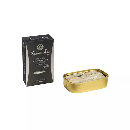 Sardine în Ulei de Măsline Picant – 12-16 bucăți | Ramón Peña