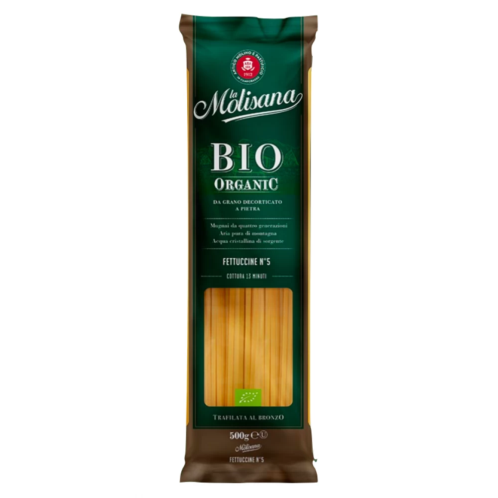 Fettuccine Bio La Molisana 500g – Paste Organice pentru Rețete Italiene