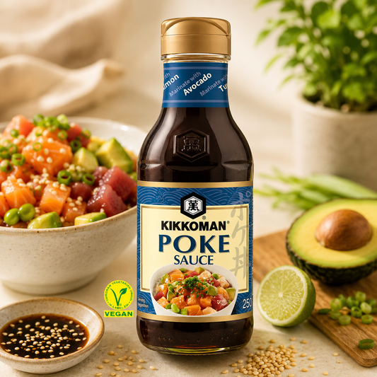 Sos Premium pentru Poke Bowl Kikkoman 250ml – echilibru perfect între umami, soia și note asiatice fresh