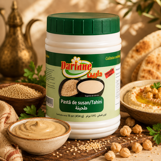 Tahini Libanez – Pastă de Susan pentru Hummus Darinne 454g
