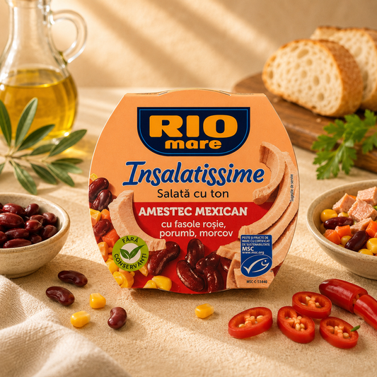 RIO Mare Insalatissime – Salată cu ton, amestec mexican, 160 g