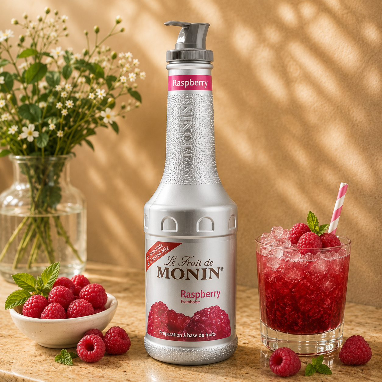 Piure Premium De Zmeură Monin Le Fruit, 1 L
