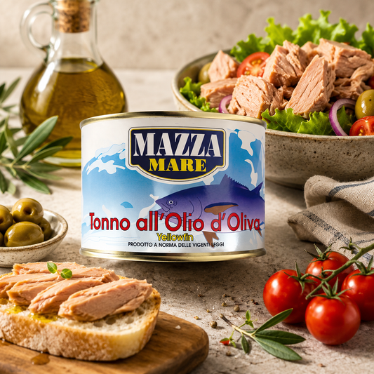 Mazza Mare Ton în Ulei de Măsline – Ton Yellowfin, 1.730 g