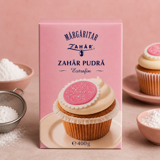 Mărgăritar Extrafin – Zahăr Pudră pentru Cofetărie, 400 g