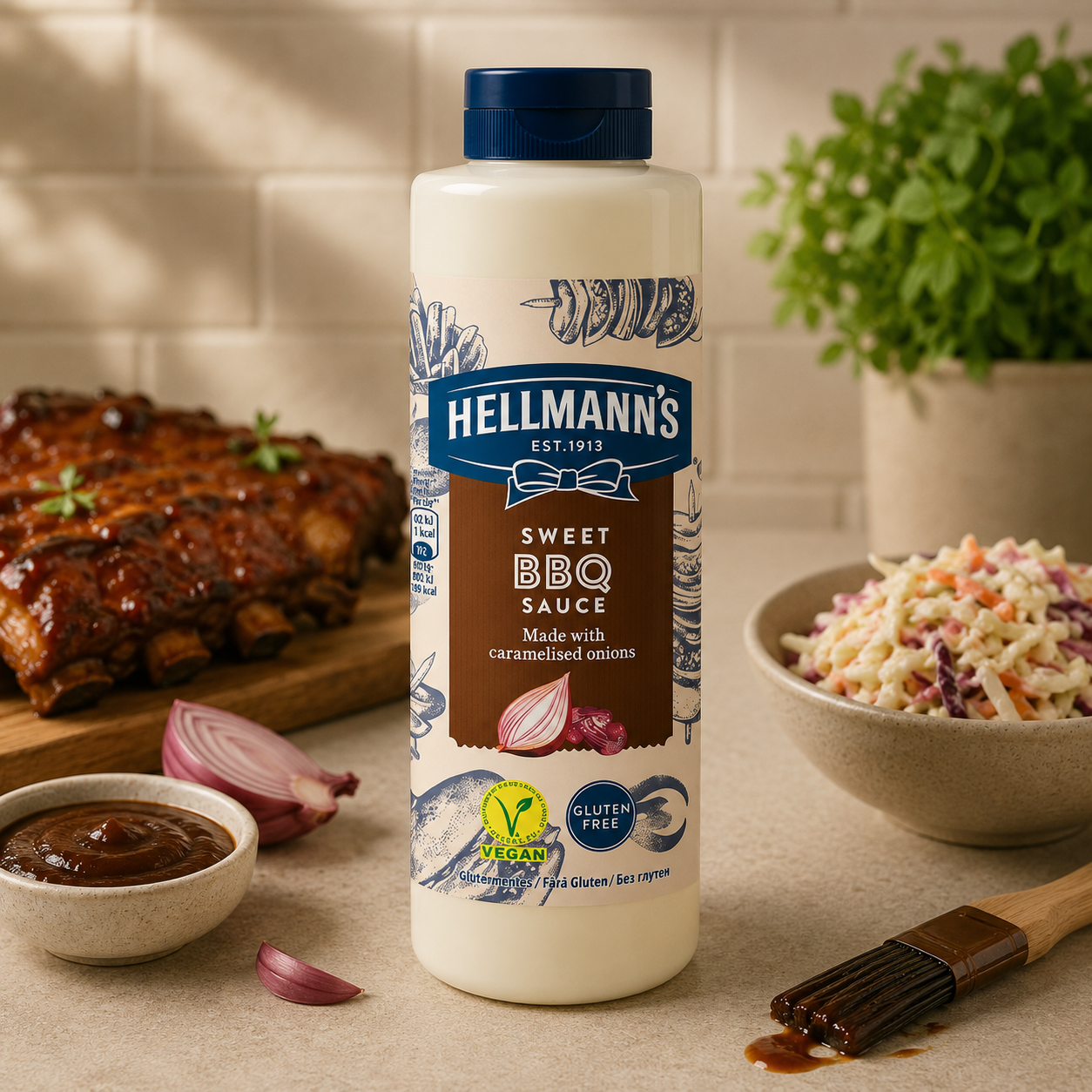 Sos BBQ Hellmann’s Sweet BBQ, 950g