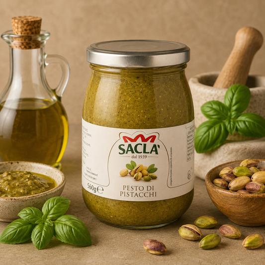 Saclà Pesto de Fistic din Sicilia, 560 g – Pesto Italian pentru Paste