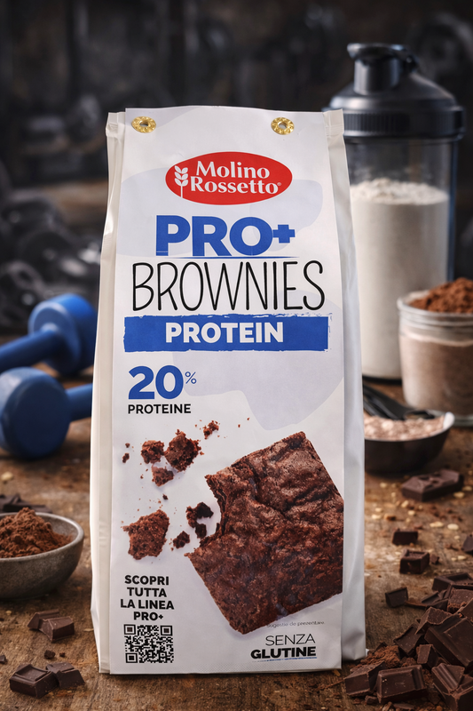 Mix Brownies Protein Fără Gluten Molino Rossetto PRO+ 500g – desert fitness cu 20% proteine