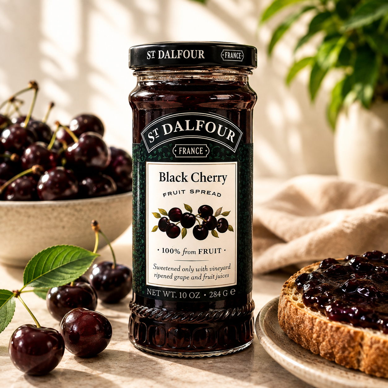 St. Dalfour – Gem de Cireșe Negre, 284 g