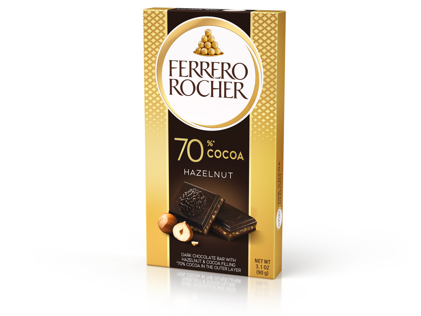 Ciocolată Neagră 70% cu Alune de Pădure Ferrero Rocher 90g