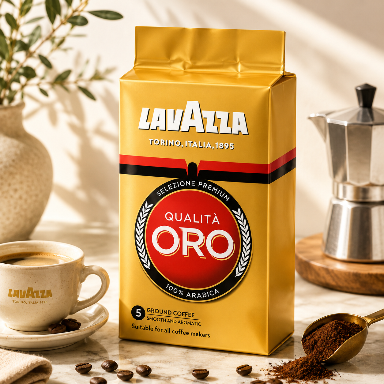 Cafea Măcinată Lavazza Qualità Oro 100% Arabica, 250 g