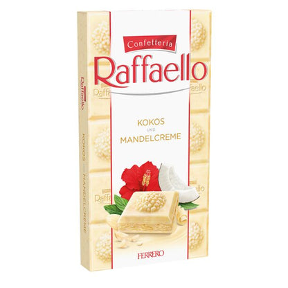 Ciocolată Albă cu Nucă de Cocos și Migdale Raffaello 90g