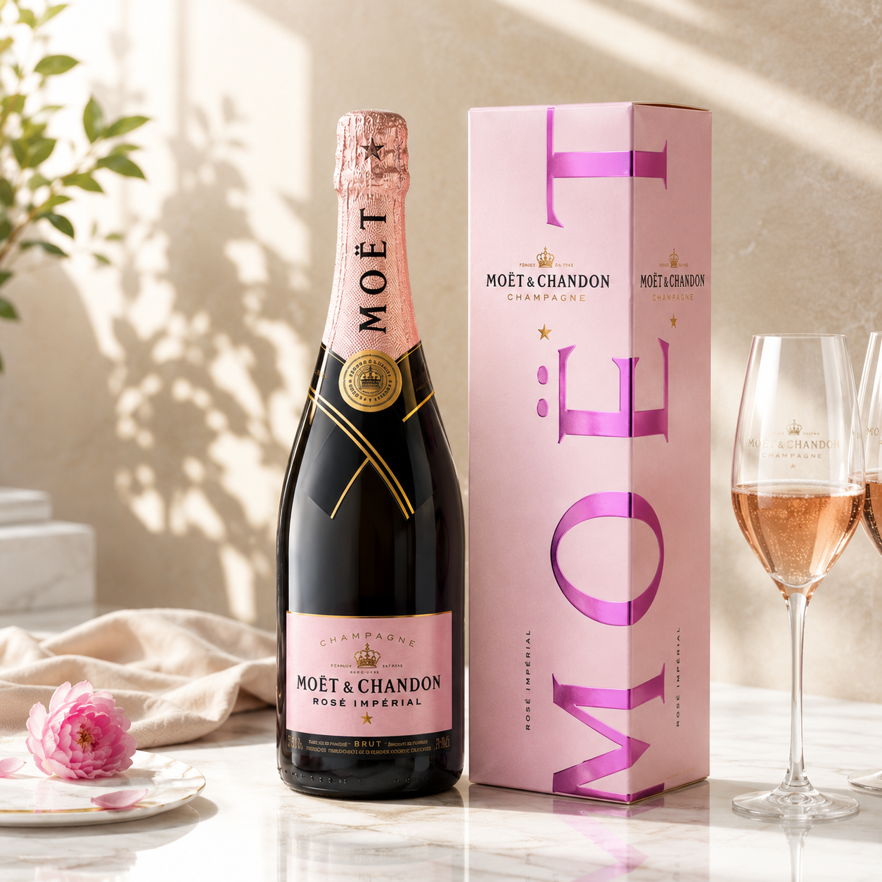 Șampanie Moët & Chandon Rosé Impérial În Cutie Cadou, 750 ml
