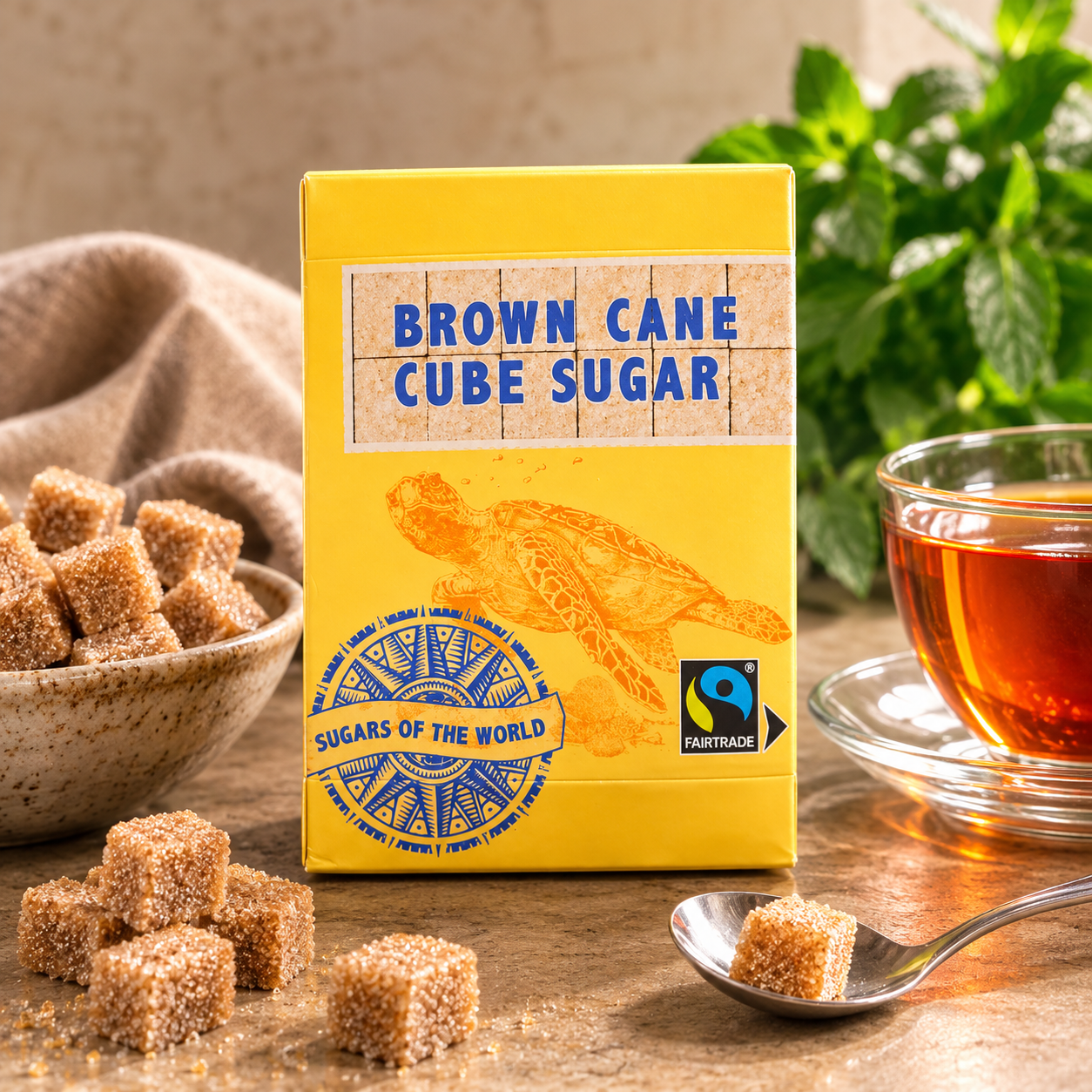 Zahăr Cubic Brun din Trestie de Zahăr Sugars Of The World, 500 g