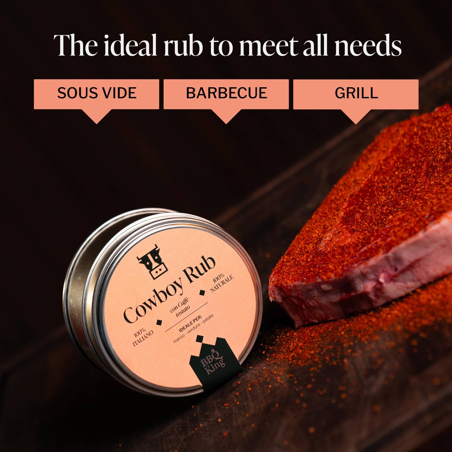 Cowboy Rub – Condiment Premium cu Cafea pentru Carne de Vită și Grill 70g