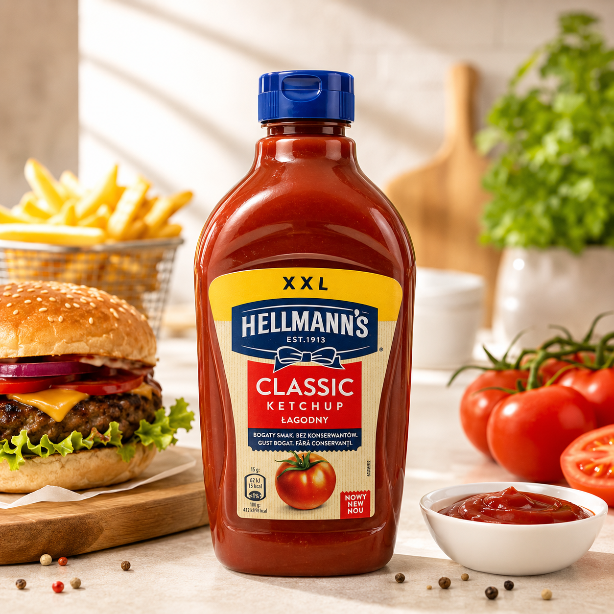 Ketchup Hellmann’s Clasic XXL, 833 g