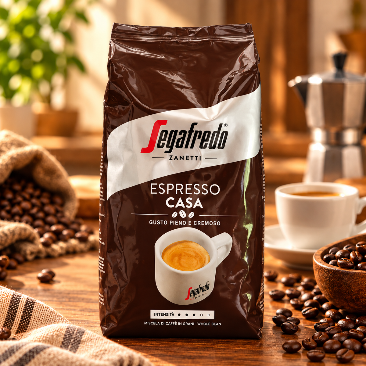 Segafredo Zanetti Espresso Casa 500 g – Cafea Boabe pentru Espresso, Gust Intens și Cremos
