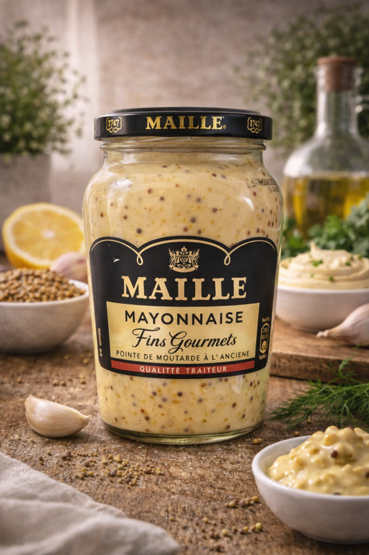 Maioneză Premium cu Muștar L'Ancienne 320g – rețetă franțuzească gourmet