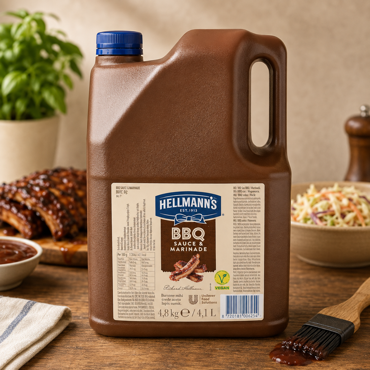 Sos BBQ Hellmann’s pentru Marinadă, 4,8 kg