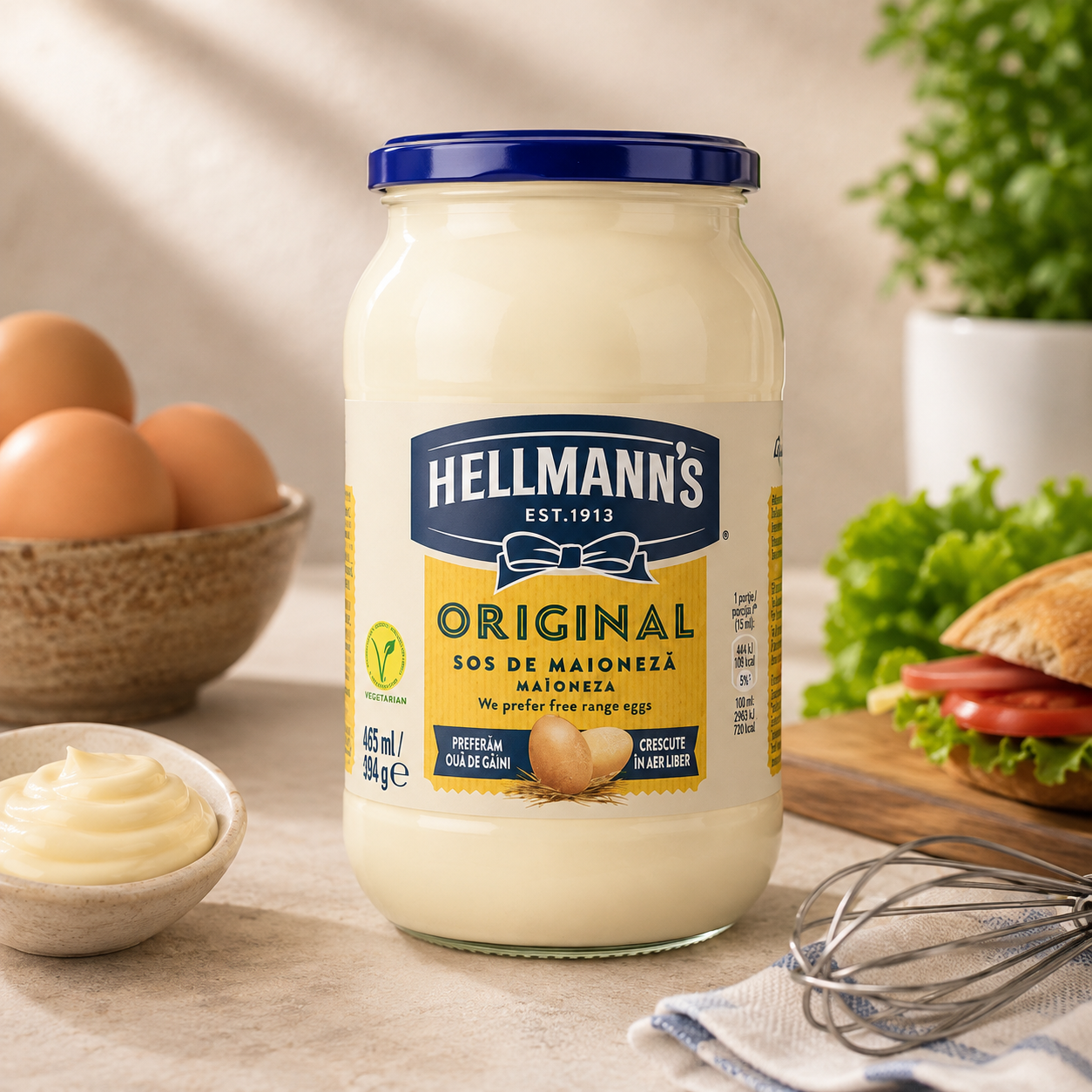 Maioneză Hellmann’s Original, 405 ml