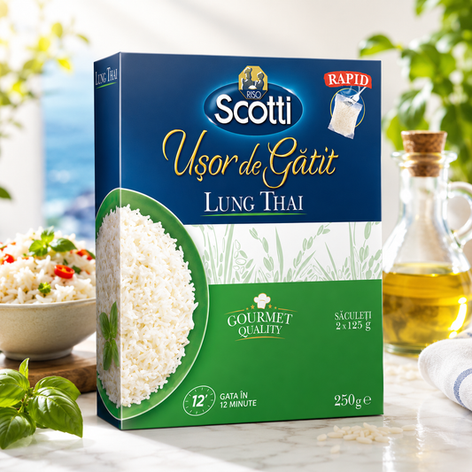 Orez Thai Riso Scotti Pentru Fierbere În Pungă, 250 g (2 × 125 g)