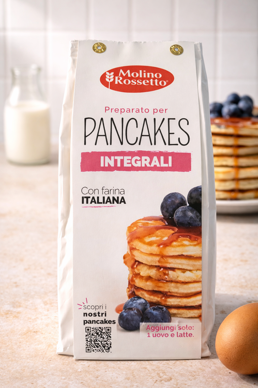 Mix pancakes integrale Molino Rossetto 250g – mic dejun sănătos, cu făină integrală