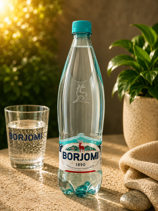 Apă Minerală Naturală Borjomi 1L – apă vulcanică premium din Georgia