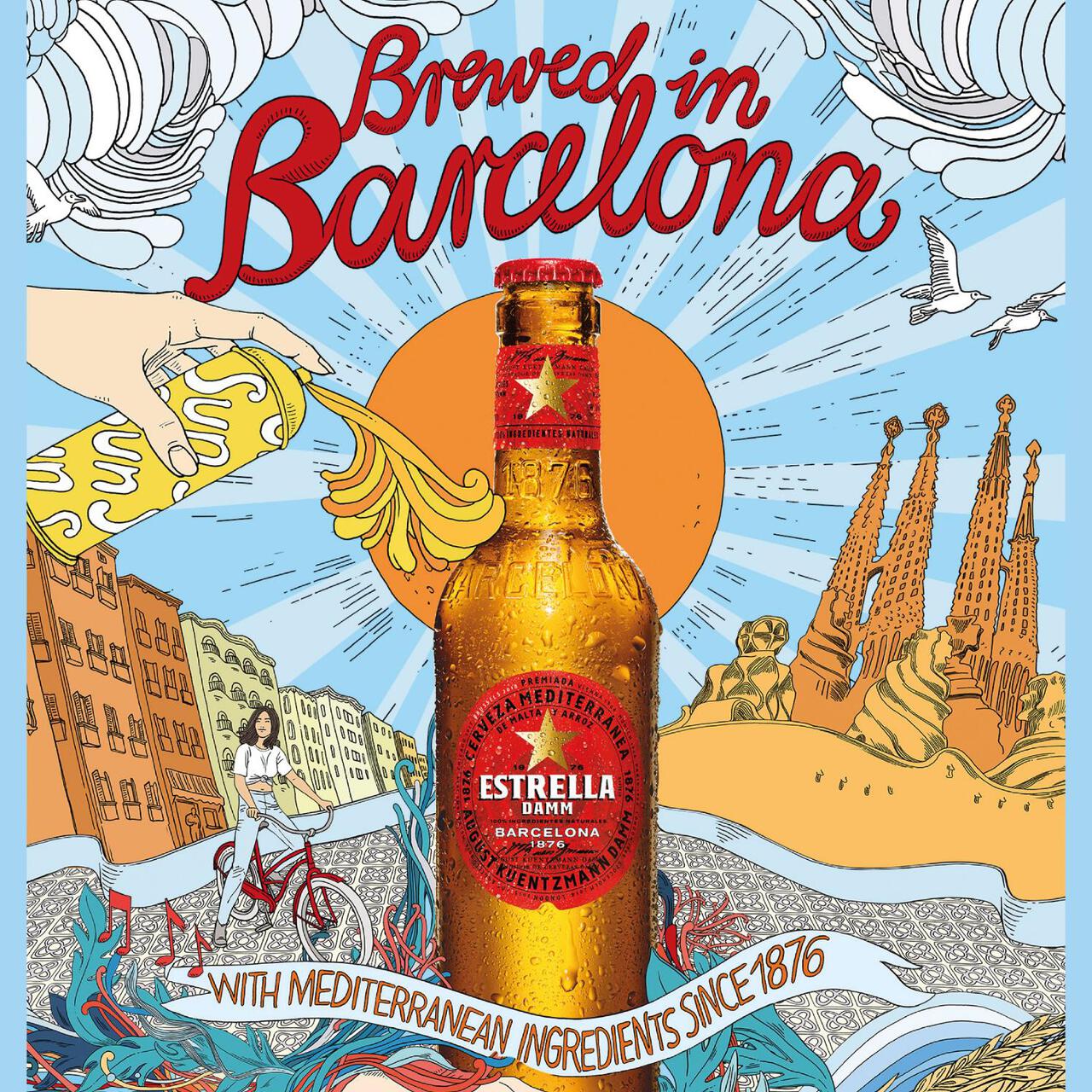 Bere Blondă Estrella Damm 0.33L.