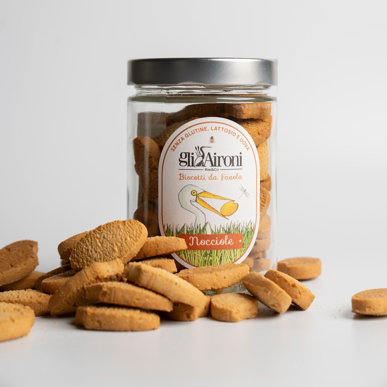 Biscuiti de Orez cu Alune 180g Fara Gluten | Gli Aironi