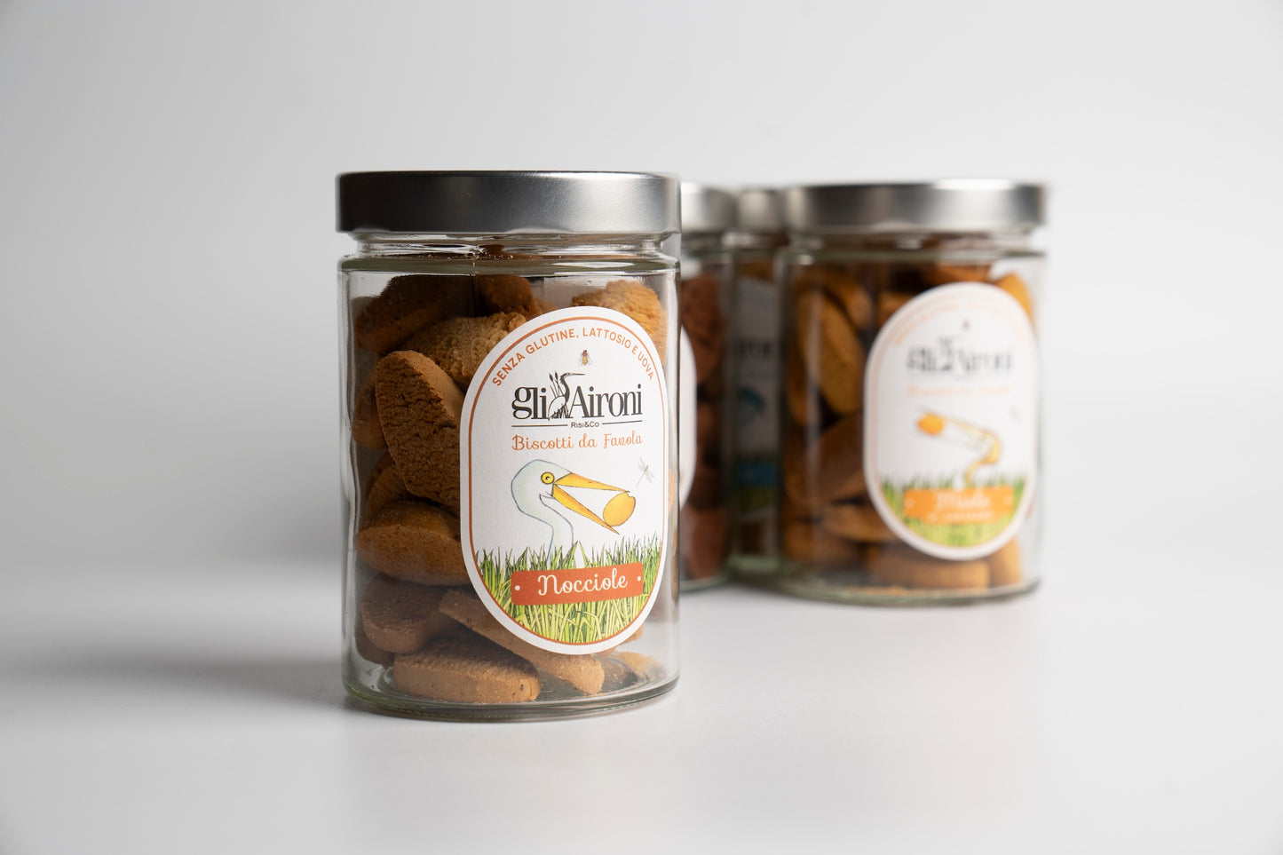 Biscuiti de Orez cu Alune 180g | Gli Aironi.