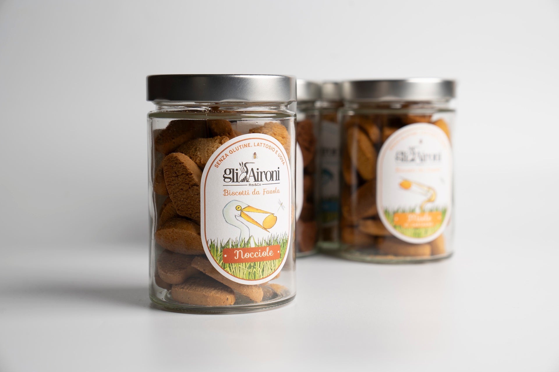 Biscuiti de Orez cu Alune 180g | Gli Aironi.
