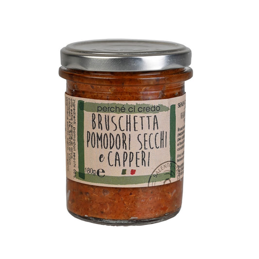 Bruschetta cu Roșii Uscate și Capere 180g | Perché ci Credo.