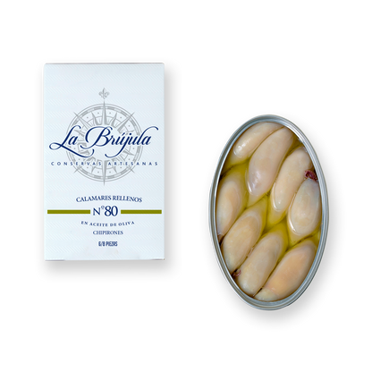 Calamari Umpluți în Ulei de Măsline 6/8 bucăți | La brújula