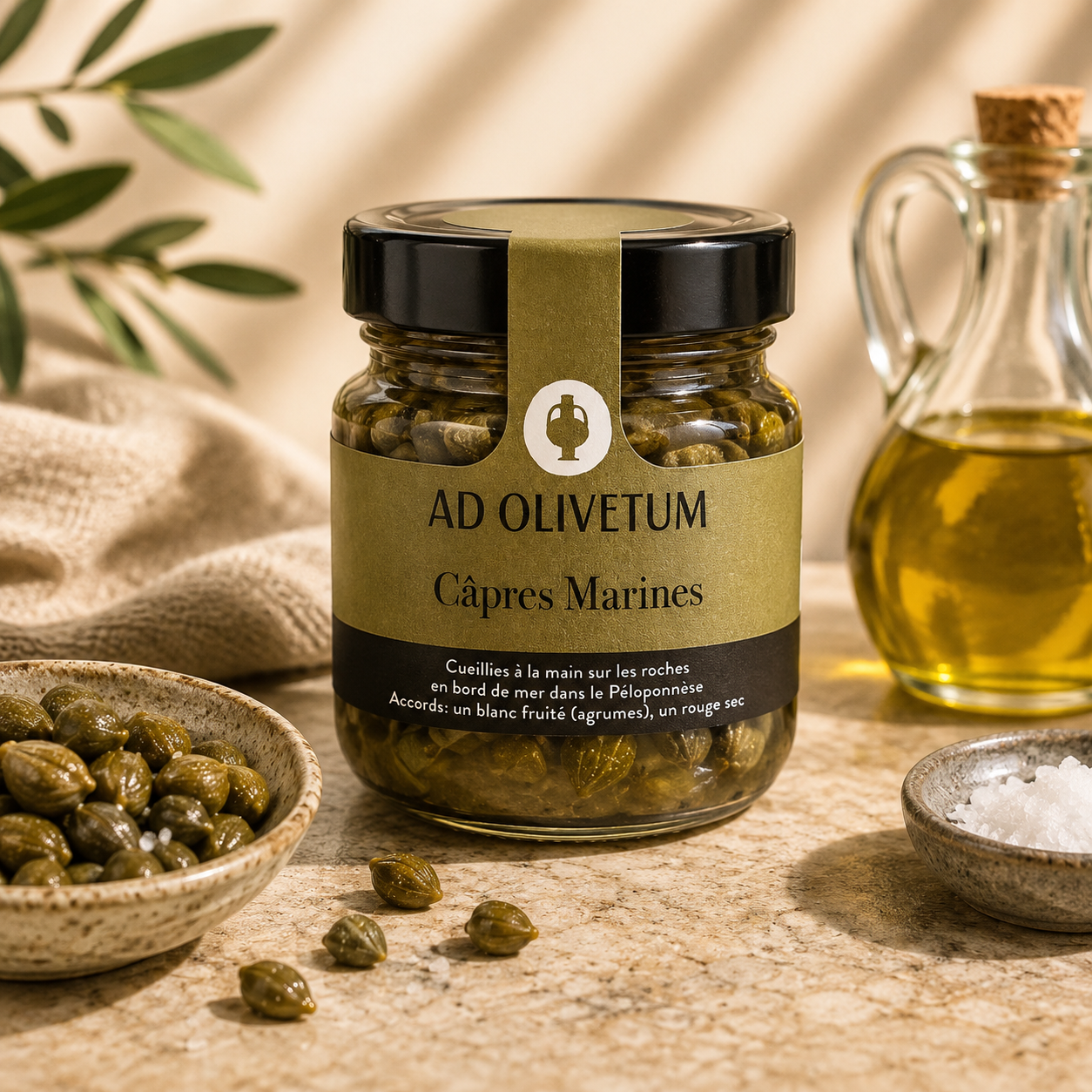Capere în Saramură Ad Olivetum 200g – Delicatesă Gourmet pentru Paste, Salate și Pește