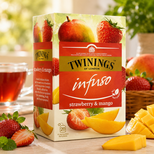 Ceai Premium Cu Căpșuni Și Mango Twinings Infuso, 20 Plicuri