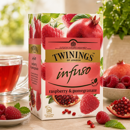 Ceai Premium Cu Zmeură Și Rodie Twinings Infuso, 20 Plicuri