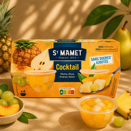 Cocktail de Fructe Fără Zahăr Adăugat St Mamet – 4x113g