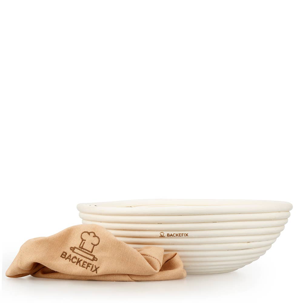 Coș Dospire Pâine Banneton Rotund 25 cm – banneton pentru pâine de casă