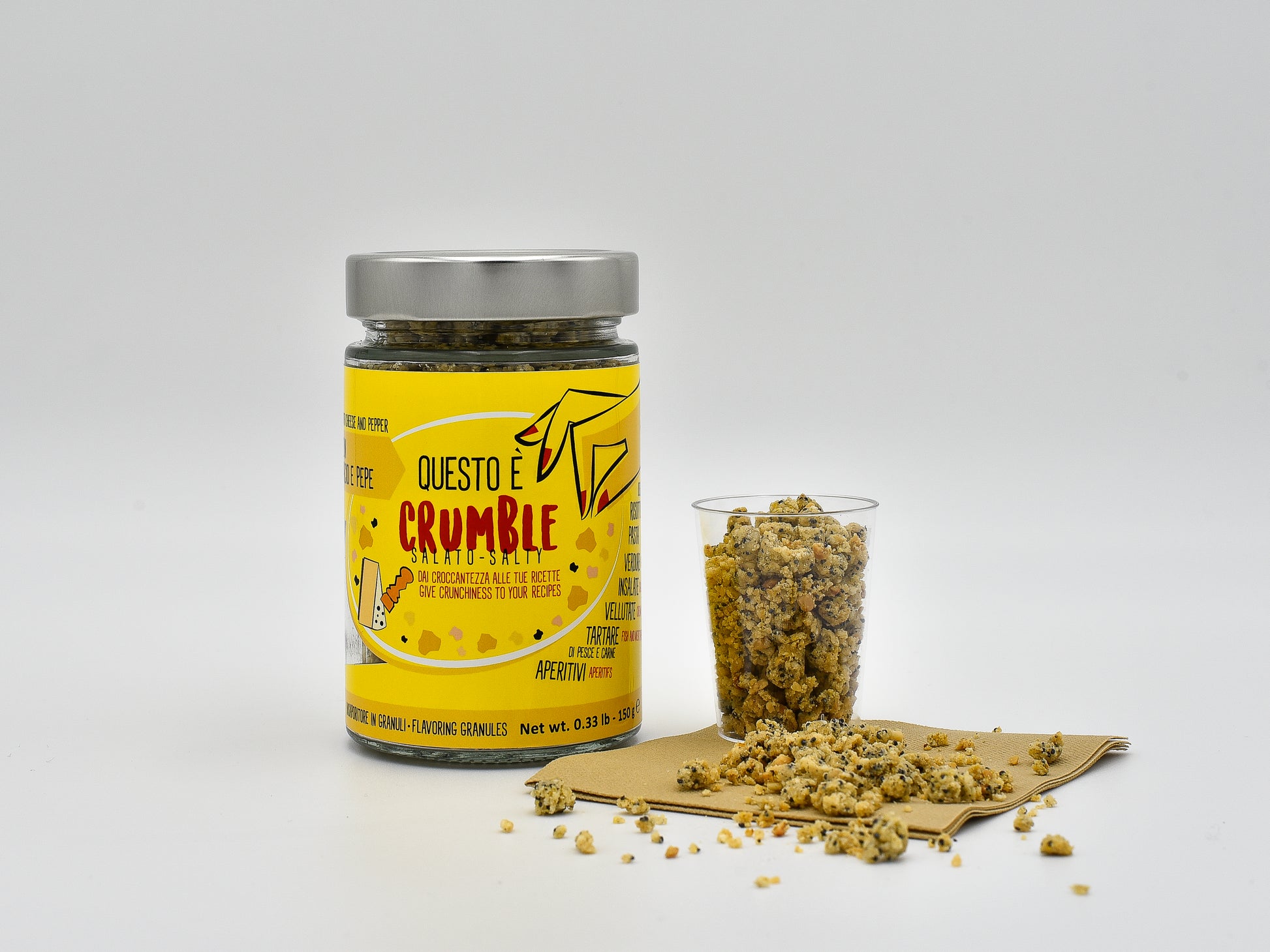Crumble Sărat Cacio e Pepe 130g | Gli Aironi.