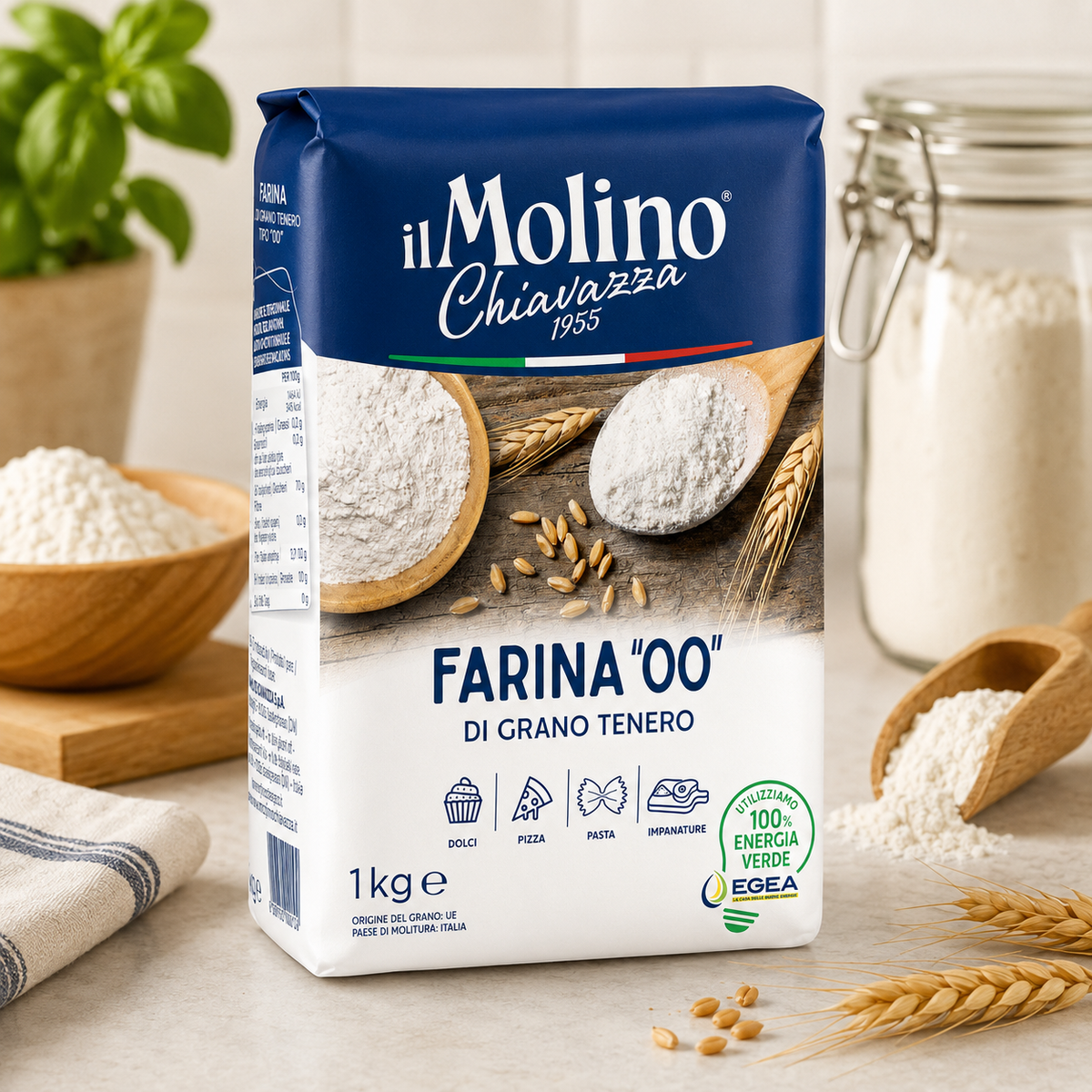 Făină 00 Il Molino Chiavazza, Din Grâu Moale Pentru Prajituri, Pizza, Paine 1 kg